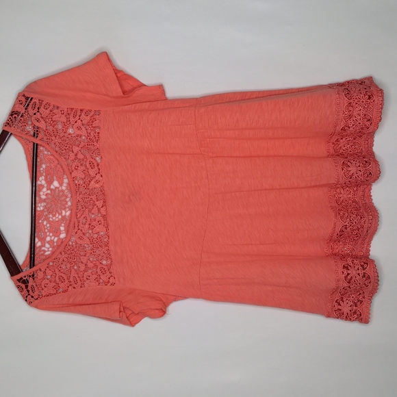 Torrid PINK PEACH Floral Lace Size 1X - Picture 2 of 7